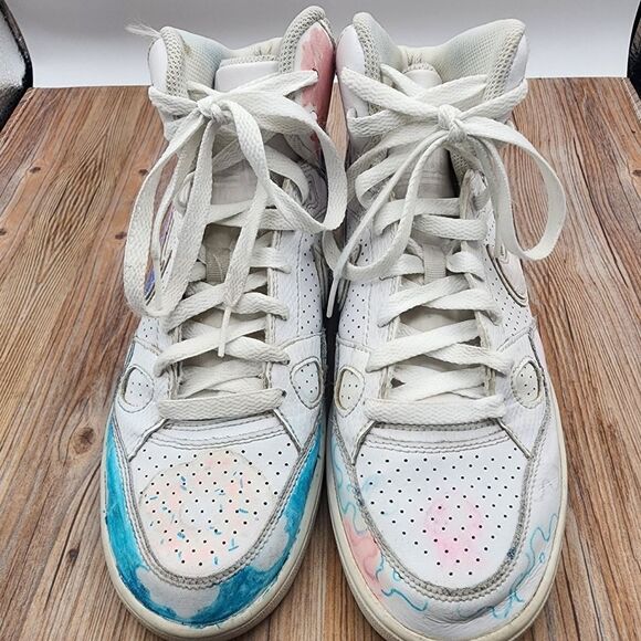 Nike Son Of Force AF1 Mid Custom Hand Painted Simpsons Sneakers Size 8 - Picture 6 of 11